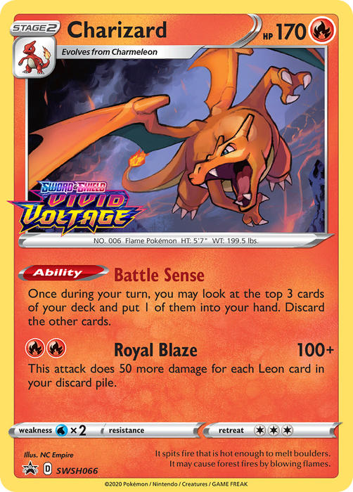 Charizard (SWSH066) (Prerelease Promo) [Sword & Shield: Black Star Promos] 
