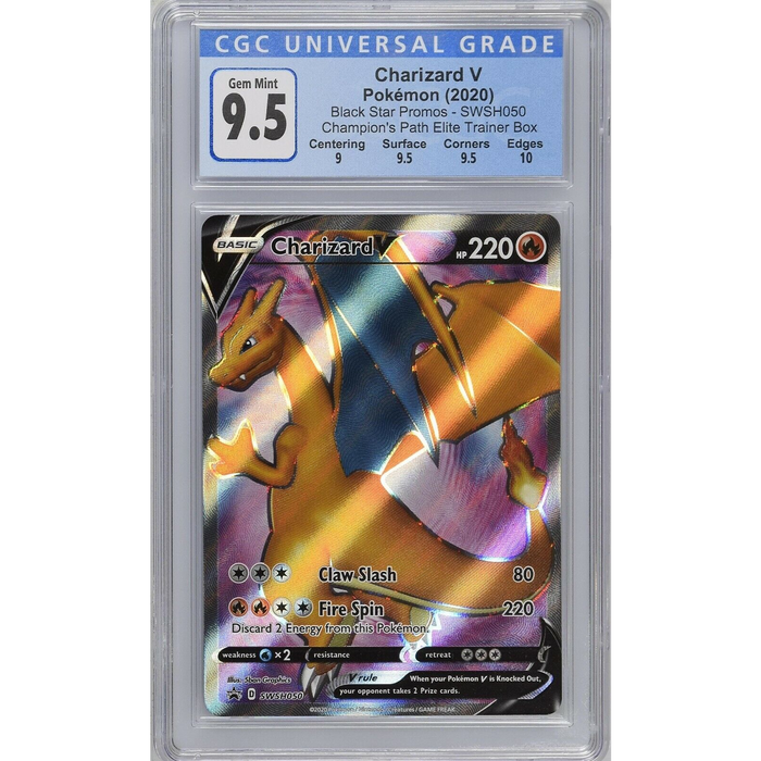 Charizard V (SWSH050) - Full Art - Black Star Promos [CGC 9.5] 