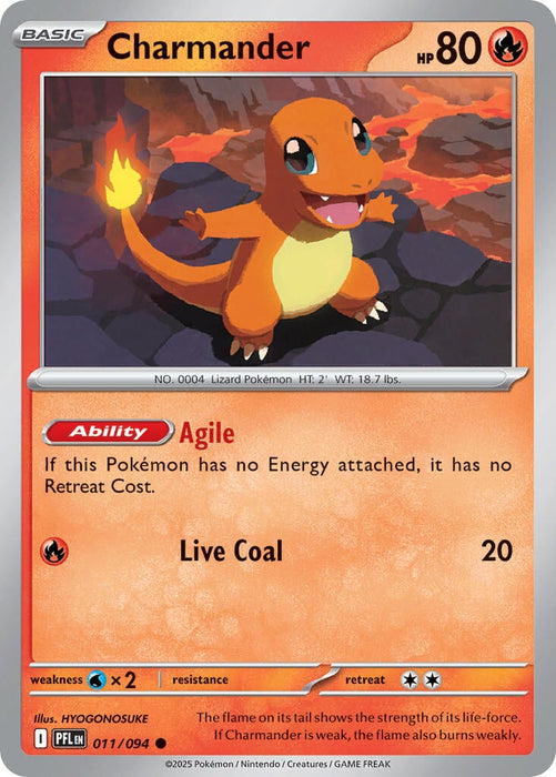 Charmander (011/094) [Mega Evolution: Phantasmal Flames] 