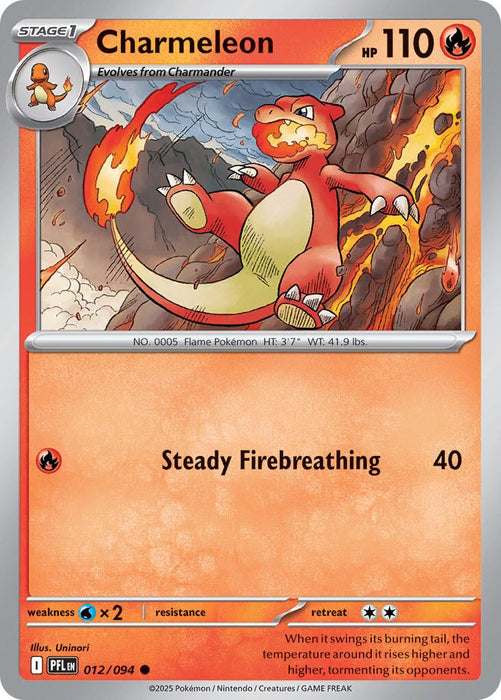 Charmeleon (012/094) [Mega Evolution: Phantasmal Flames] 
