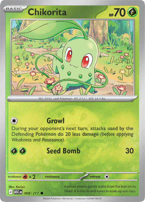 Chikorita (Friend Ball) (008/217) [Mega Evolution: Ascended Heroes]