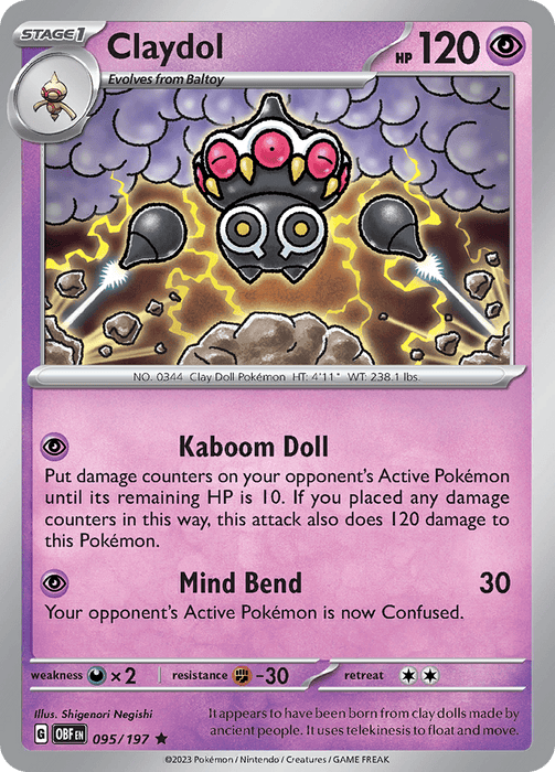 Claydol (095/197) [Scarlet & Violet: Obsidian Flames] 