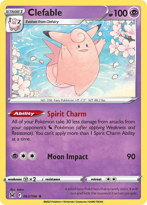 Clefable (063/196) [Sword & Shield: Lost Origin] 