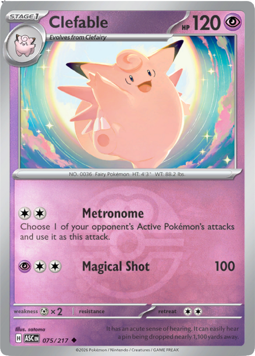 Clefable (Love Ball) (075/217) [Mega Evolution: Ascended Heroes]