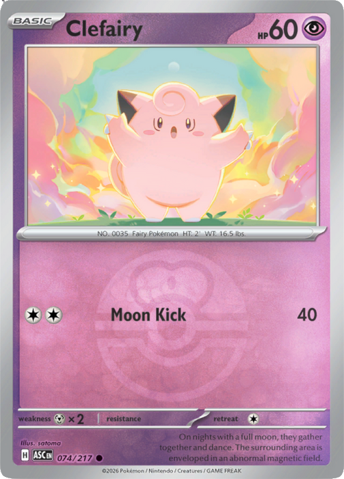 Clefairy (Love Ball) (074/217) [Mega Evolution: Ascended Heroes]