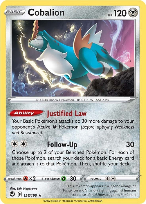 Cobalion (126/195) [Sword & Shield: Silver Tempest] 