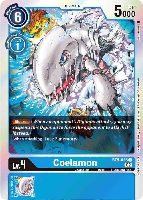 Coelamon (Official Tournament Pack Vol. 7) (#BT5-026 C) (Battle of Omni) Near Mint Foil 