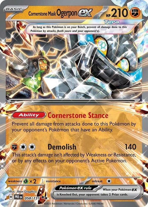 Cornerstone Mask Ogerpon ex (058/131) [Scarlet & Violet: Prismatic Evolutions] 
