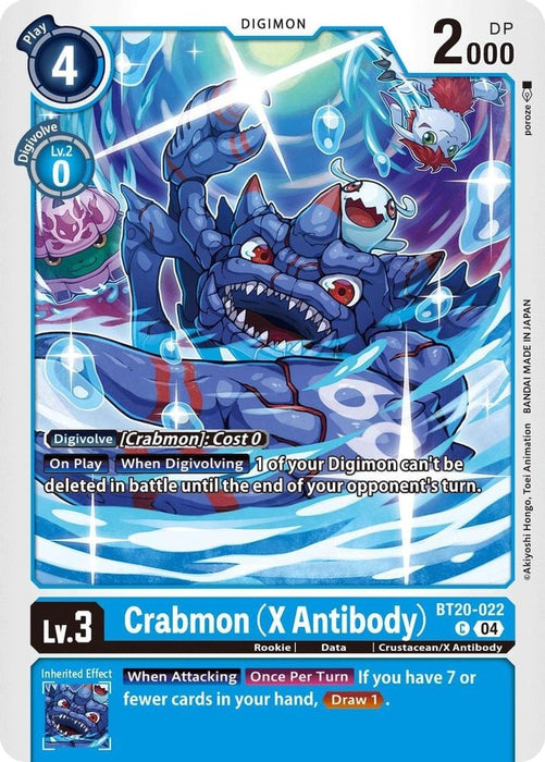 Crabmon (X Antibody) (#BT20-022 C) (Release Special Booster 2.5) Near Mint 