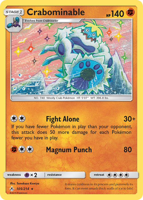 Crabominable (105/214) [Sun & Moon: Unbroken Bonds] 