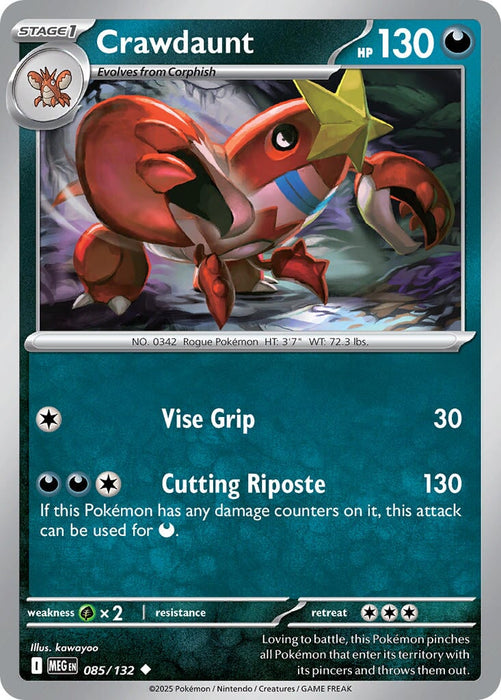 Crawdaunt (085/132) [Mega Evolution: Base Set] 