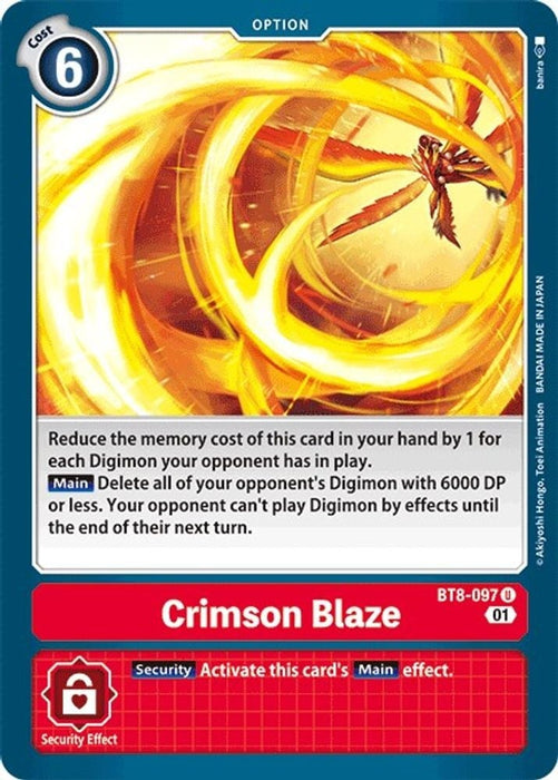 Crimson Blaze (#BT8-097 U) (New Awakening) Near Mint 
