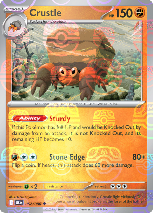 Crustle (052/086) (Master Ball Pattern) [Scarlet & Violet: Black Bolt] 