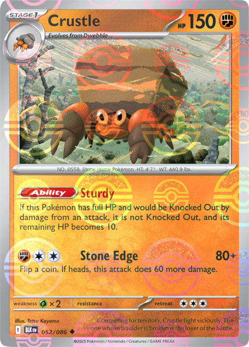 Crustle (052/086) (Poke Ball Pattern) [Scarlet & Violet: Black Bolt] 