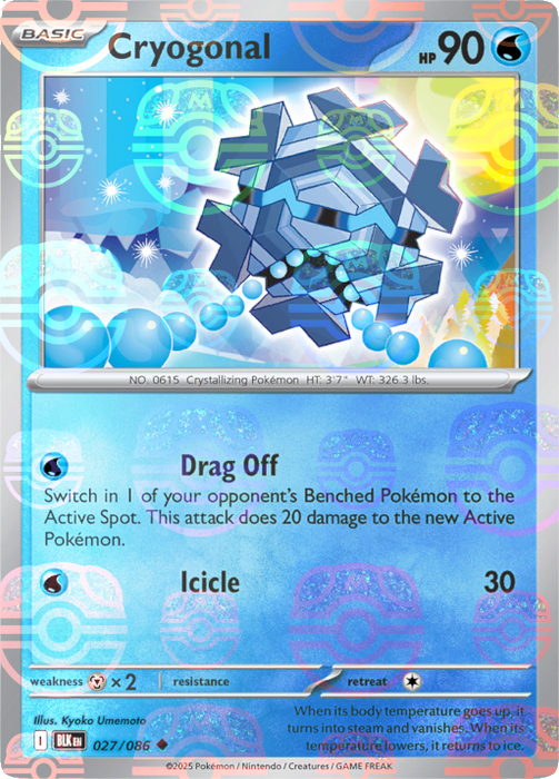 Cryogonal (027/086) (Master Ball Pattern) [Scarlet & Violet: Black Bolt] 