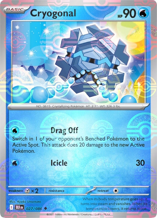 Cryogonal (027/086) (Poke Ball Pattern) [Scarlet & Violet: Black Bolt] 