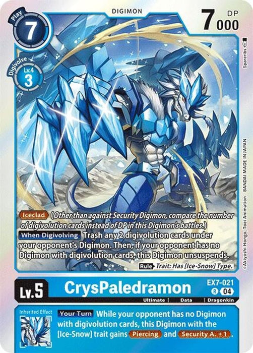 CrysPaledramon (#EX7-021 R) (Digimon LIBERATOR) Near Mint Foil 
