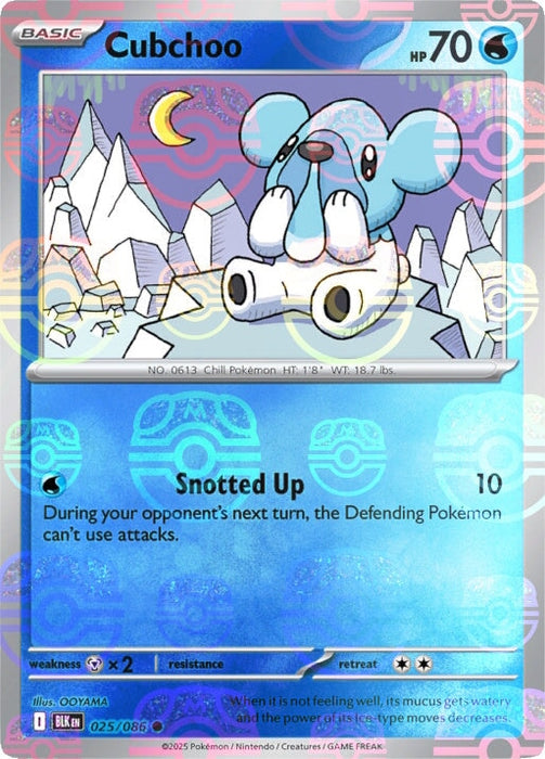 Cubchoo (025/086) (Master Ball Pattern) [Scarlet & Violet: Black Bolt] 