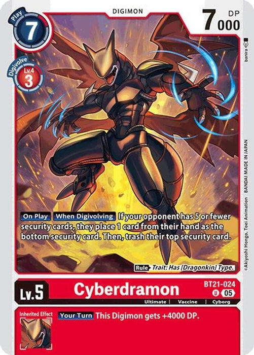 Cyberdramon (#BT21-024 U) (World Convergence) Near Mint 