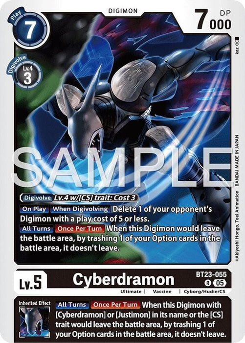 Cyberdramon (#BT23-055 R) (Hackers' Slumber) Near Mint Foil 