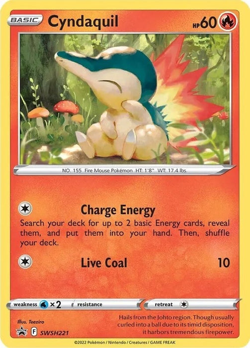 Cyndaquil (SWSH221) (Cosmos Holo) [Sword & Shield: Black Star Promos] 