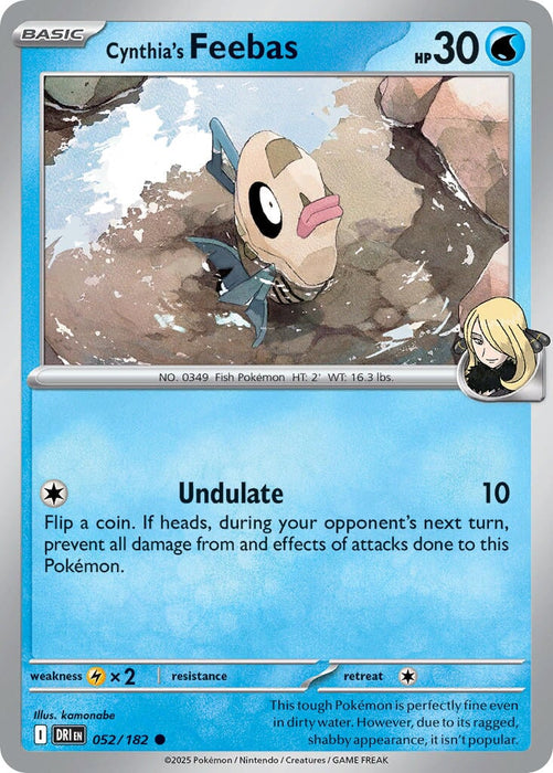 Cynthia's Feebas (052/182) [Scarlet & Violet: Destined Rivals] 