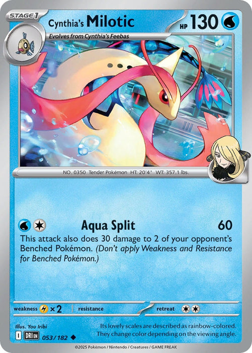 Cynthia's Milotic (053/182) [Scarlet & Violet: Destined Rivals] 