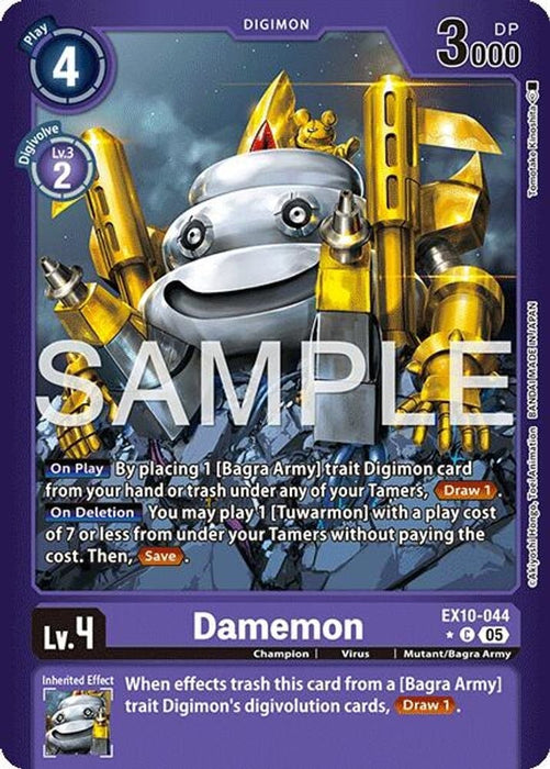 Damemon (Limited Foil) (#EX10-044 C) (Sinister Order) Near Mint Foil 