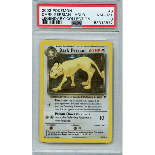 Dark Persian (6/110) - Holo Rare - Legendary Collection [PSA 8] 