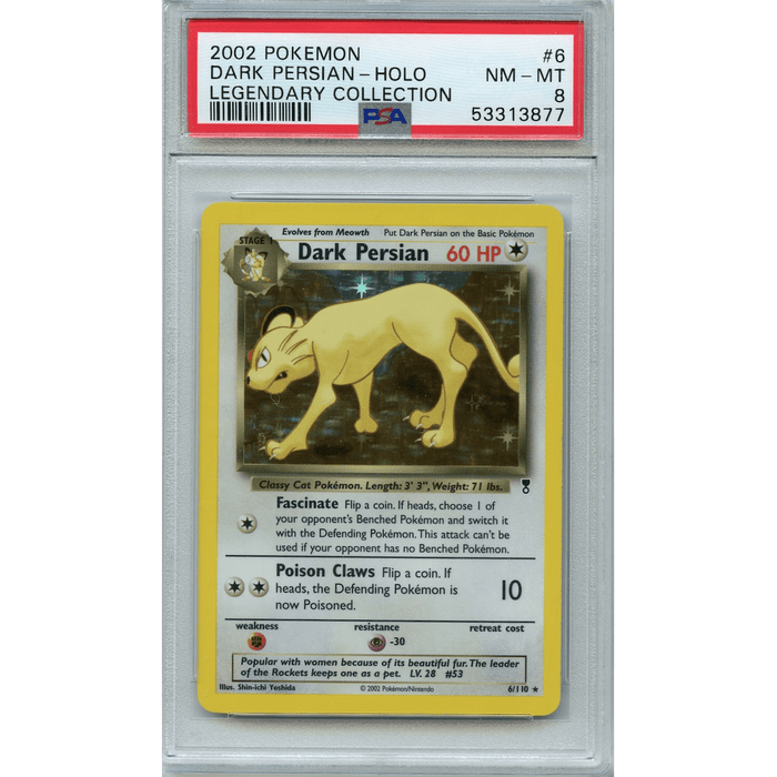Dark Persian (6/110) - Holo Rare - Legendary Collection [PSA 8] 
