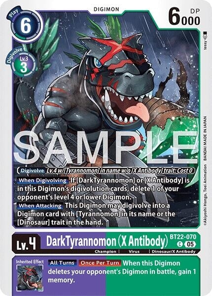 Dark Tyrannomon (X Antibody) (BT22-070 C) 