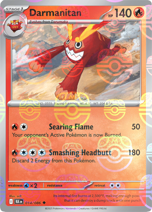 Darmanitan (014/086) (Master Ball Pattern) [Scarlet & Violet: Black Bolt] 