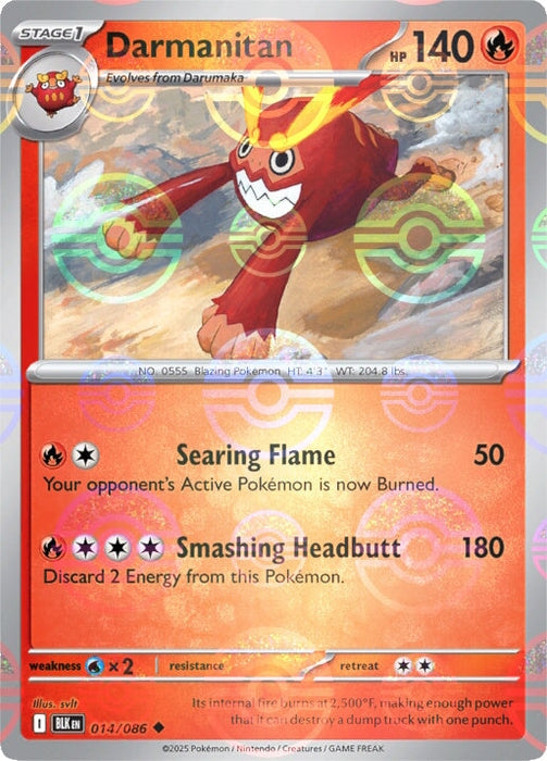 Darmanitan (014/086) (Poke Ball Pattern) [Scarlet & Violet: Black Bolt] 
