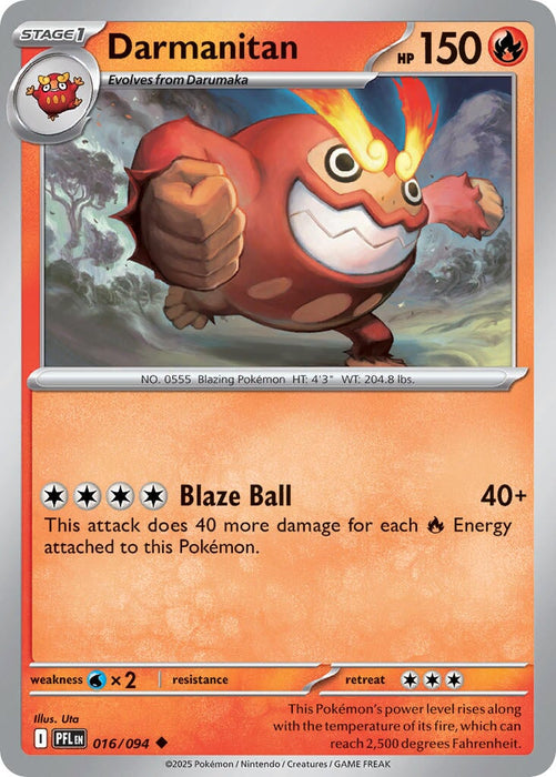 Darmanitan (016/094) [Mega Evolution: Phantasmal Flames] 