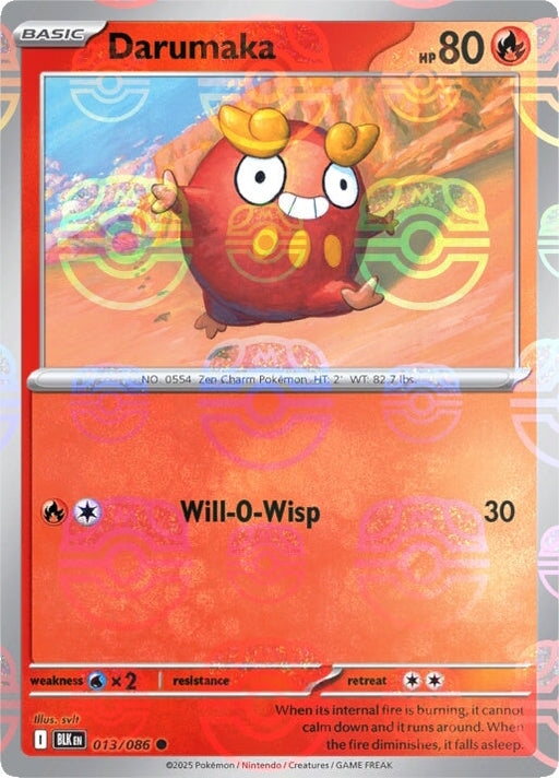 Darumaka (013/086) (Master Ball Pattern) [Scarlet & Violet: Black Bolt] 