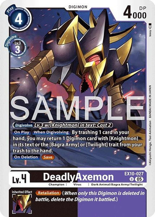 DeadlyAxemon (#EX10-027 U) (Sinister Order) Near Mint 