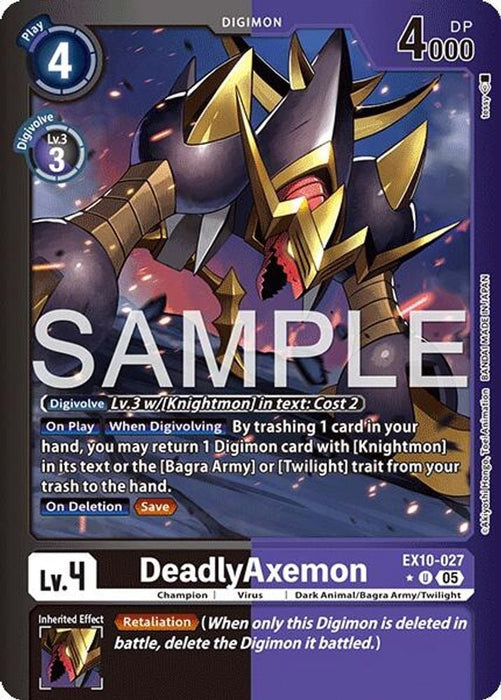 DeadlyAxemon (Limited Foil) (#EX10-027 U) (Sinister Order) Near Mint Foil 
