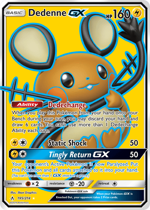 Dedenne GX (195/214) [Sun & Moon: Unbroken Bonds] 