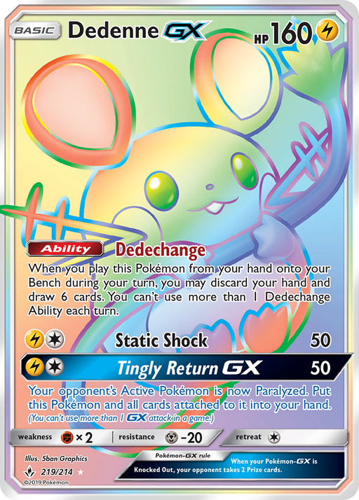 Dedenne GX (219/214) [Sun & Moon: Unbroken Bonds] 