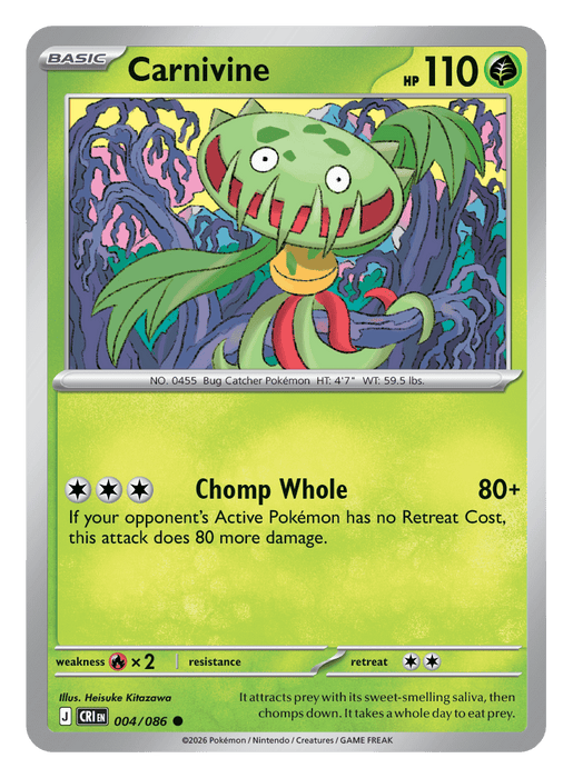 Image for Carnivine (004/086) [Mega Evolution: Chaos Rising] - Pokemon
