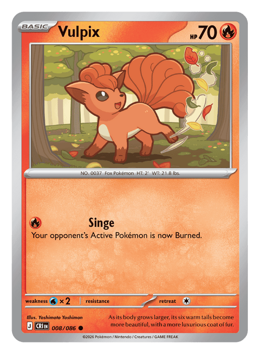 Image for Vulpix (008/086) [Mega Evolution: Chaos Rising] - Pokemon