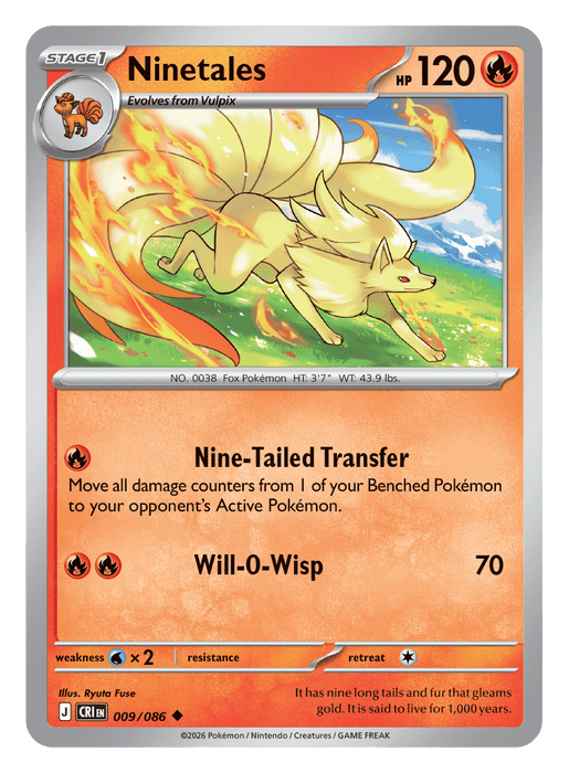 Image for Ninetales (009/086) [Mega Evolution: Chaos Rising] - Pokemon