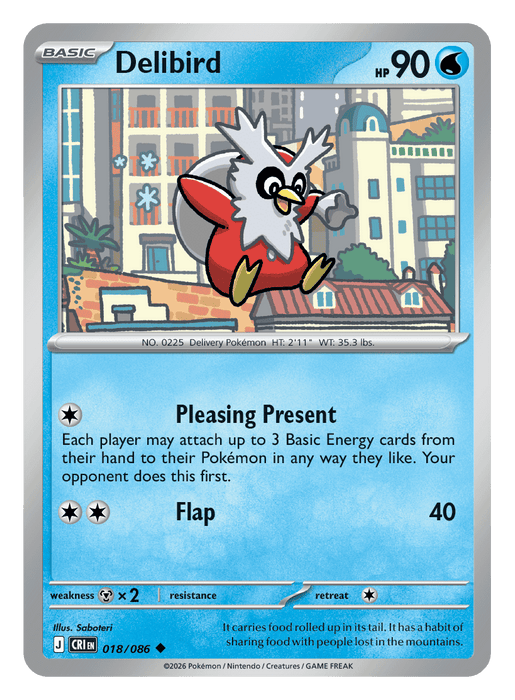 Image for Delibird (018/086) [Mega Evolution: Chaos Rising] - Pokemon