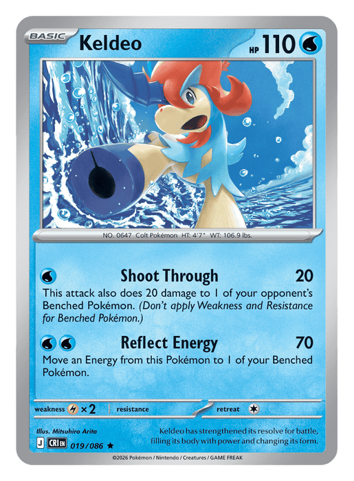 Image for Keldeo (019/086) [Mega Evolution: Chaos Rising] - Pokemon