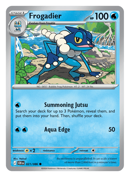 Image for Frogadier (021/086) [Mega Evolution: Chaos Rising] - Pokemon