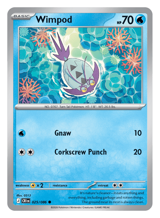 Image for Wimpod (025/086) [Mega Evolution: Chaos Rising] - Pokemon