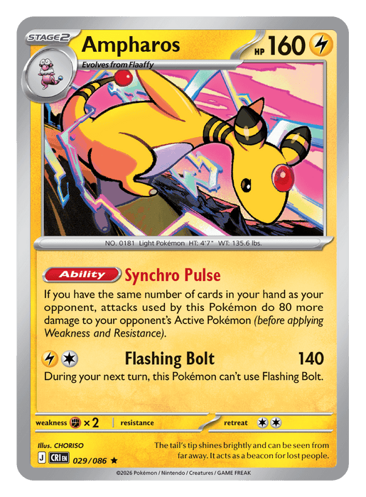 Image for Ampharos (029/086) [Mega Evolution: Chaos Rising] - Pokemon