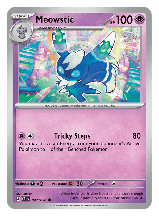 Image for Meowstic (037/086) [Mega Evolution: Chaos Rising] - Pokemon