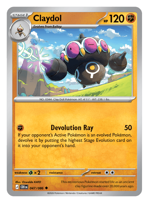 Image for Claydol (047/086) [Mega Evolution: Chaos Rising] - Pokemon