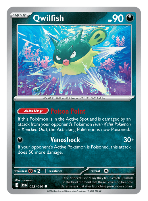 Image for Qwilfish (052/086) [Mega Evolution: Chaos Rising] - Pokemon